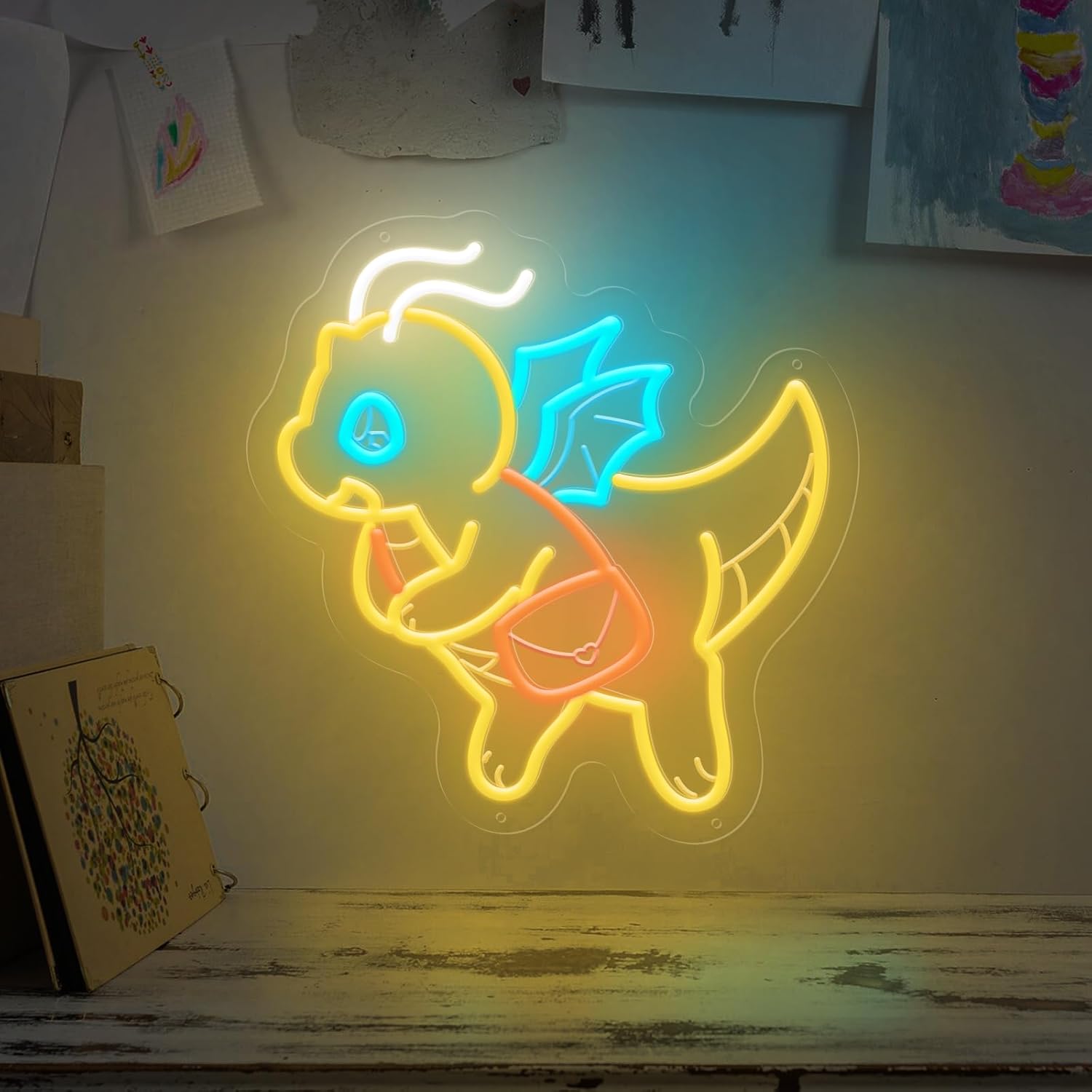 Kids Outdoor Gift Ideas - Usb regulável bonito dinossauro luz de