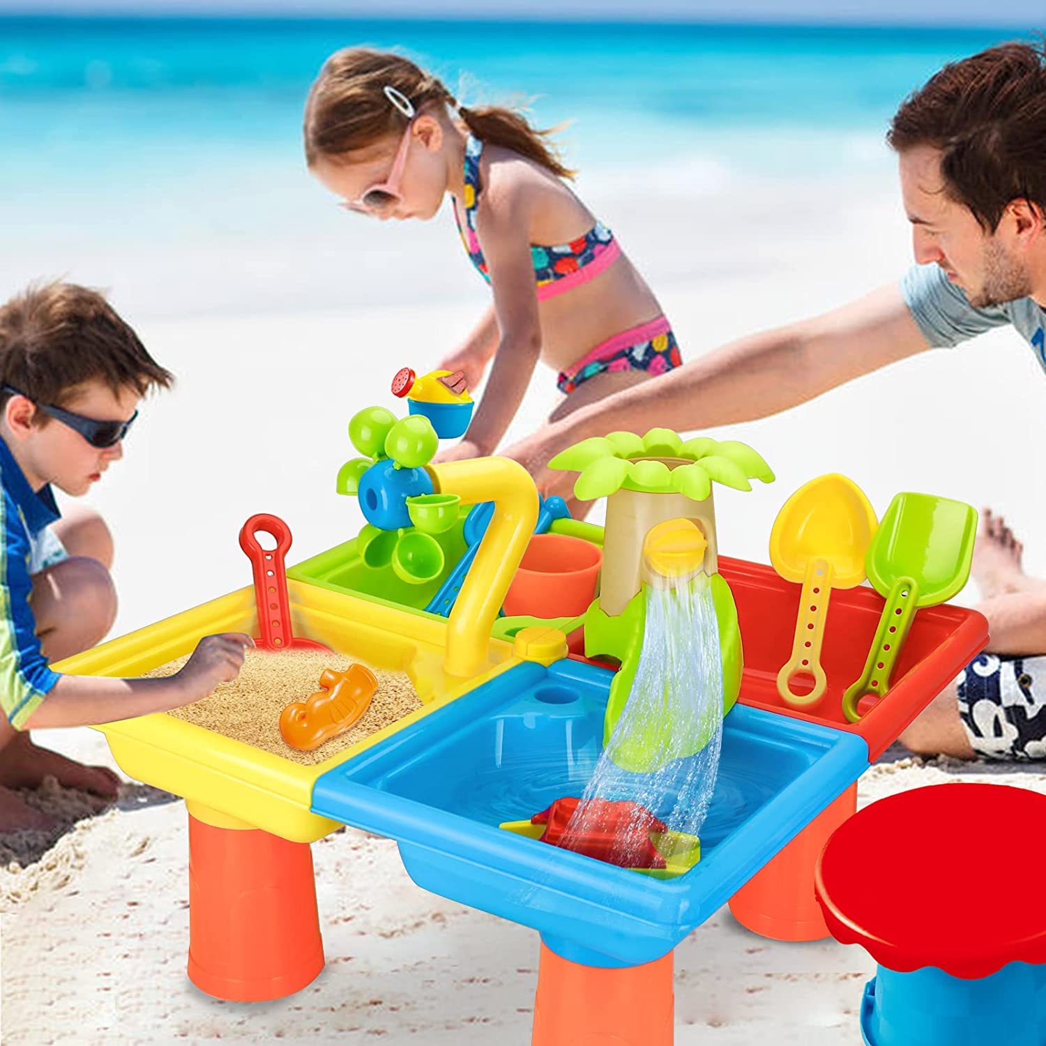 Kids Outdoor Water Table - Mesa de praia e Sand Play