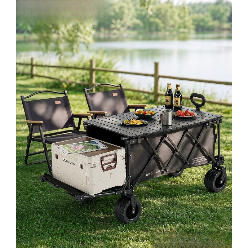 Kids Outdoor Furniture Set - Carrinho de Camping Dobrável para Exterior,