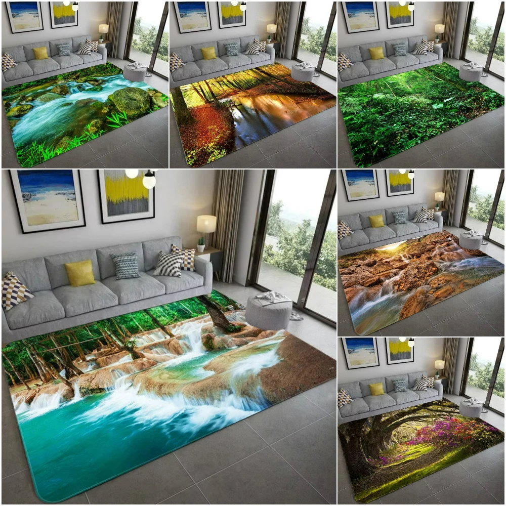 Kids Outdoor Gift Ideas - Natureza inspirado 3d cenário tapete macio