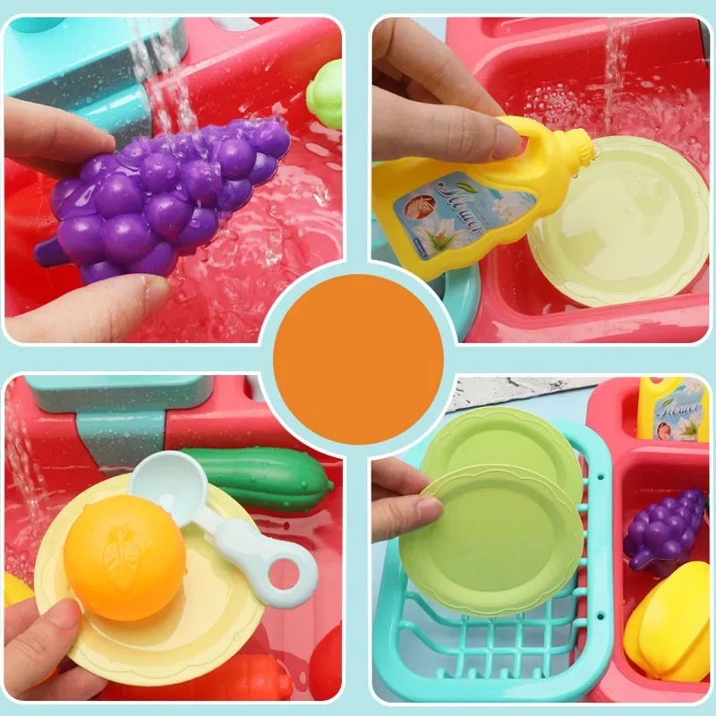 Conjunto de Pia de Plástico pa - Kids Outdoor Mud Kitchen Accessories avaliação e preço