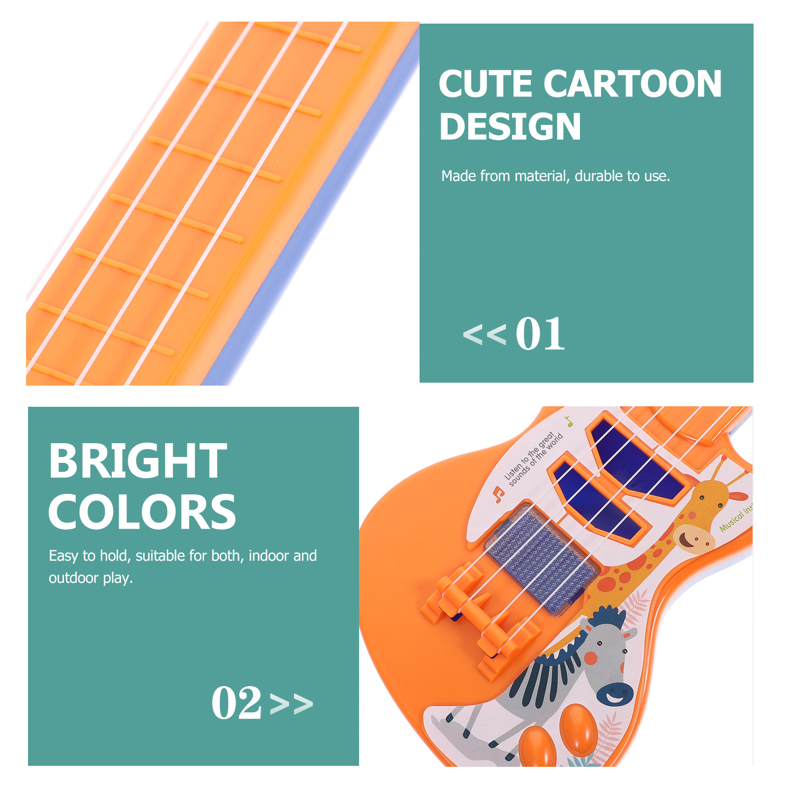 1 unidade de guitarra de brinq - Kids Outdoor Instruments avaliação e preço