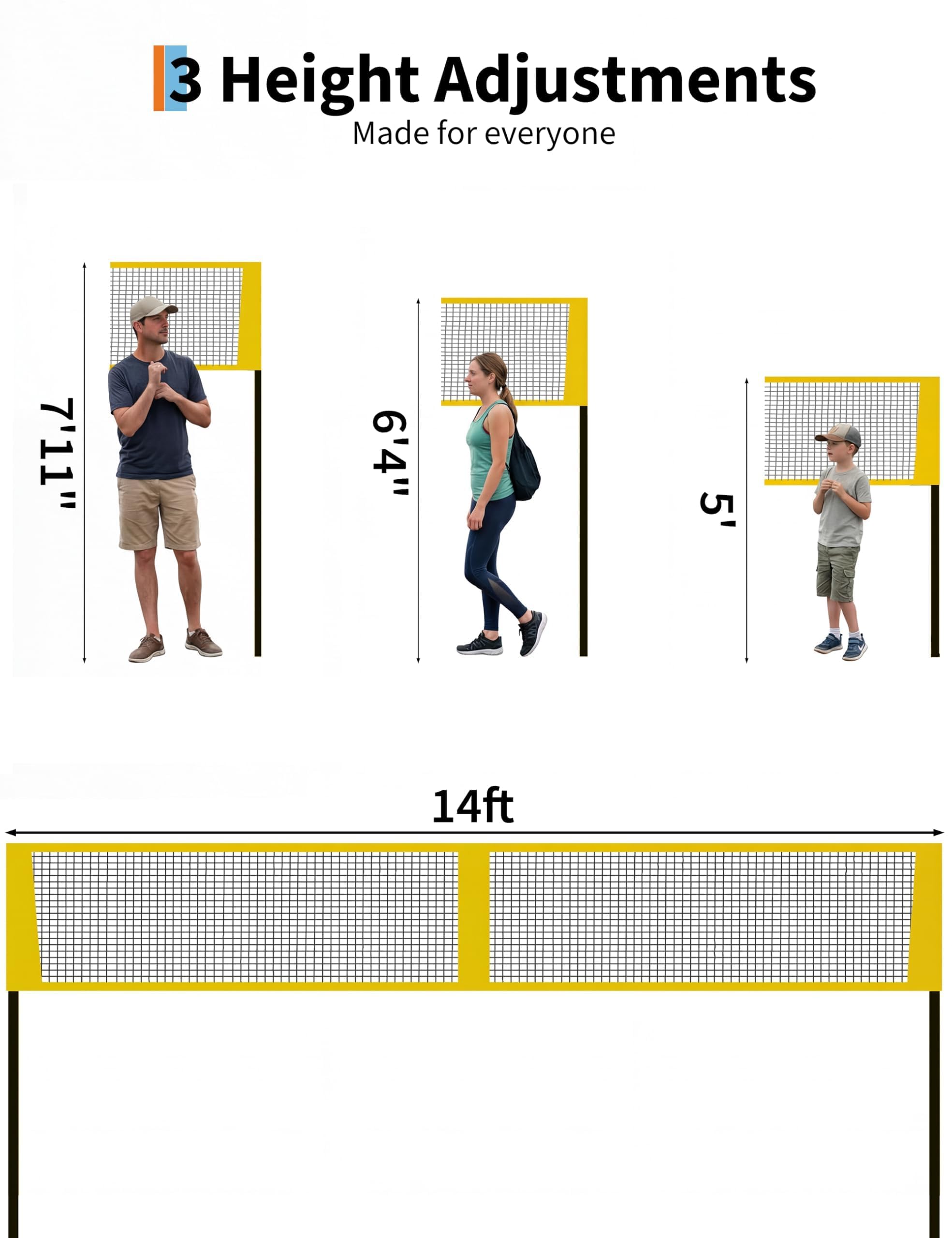 Conjunto de Rede de Vôlei de 4 - Kids Outdoor Volleyball Net avaliação e preço