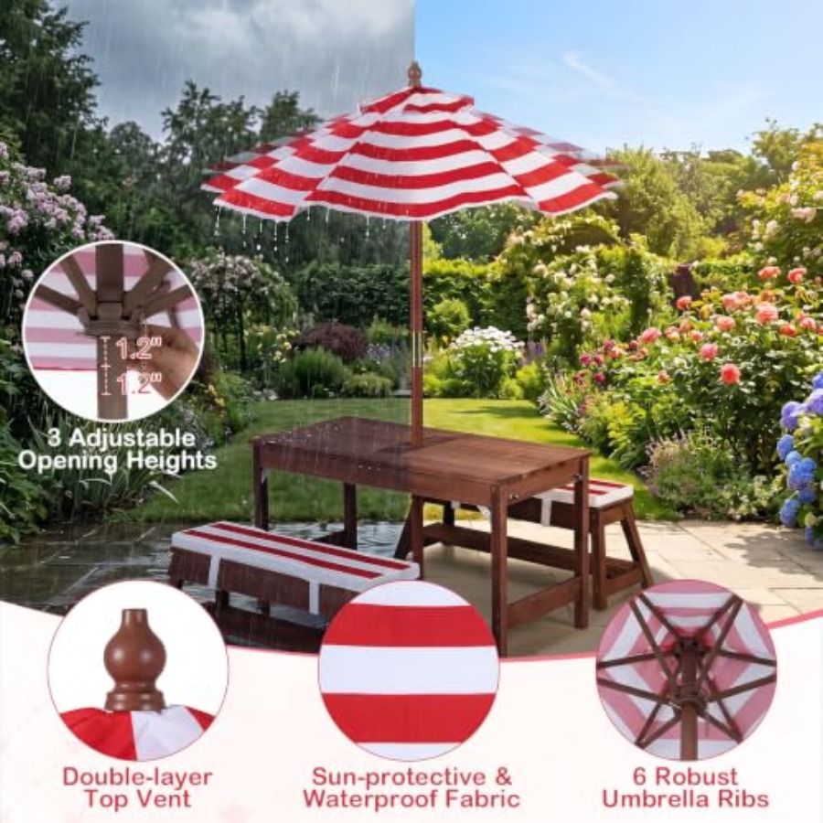Mesa de piquenique infantil pa - Kids Outdoor Water Table avaliação e preço
