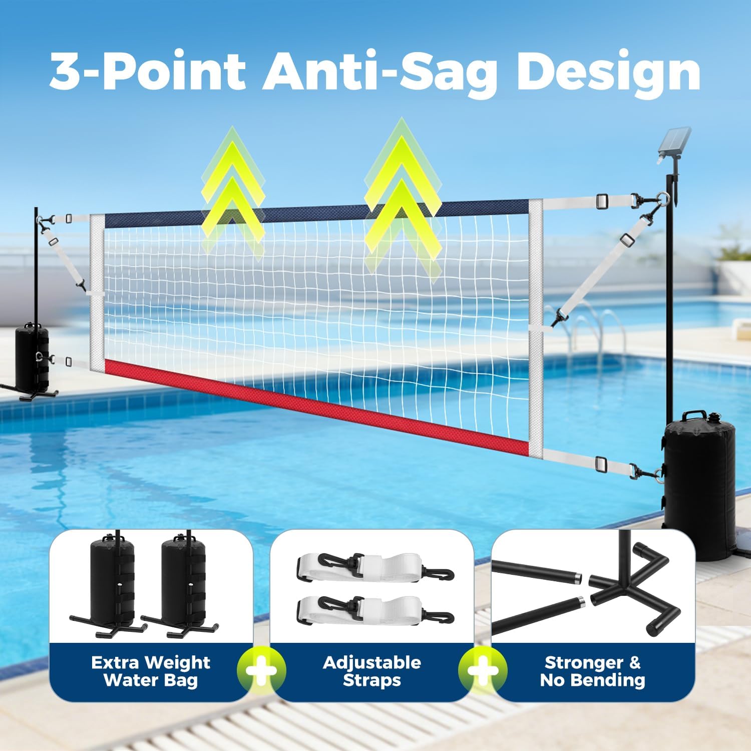 Rede de Vôlei Aquático Ajustáv - Kids Outdoor Volleyball Net avaliação e preço