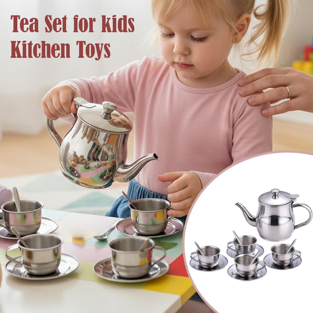 Conjunto de Chá Infantil em Aç - Kids Outdoor Mud Kitchen Accessories avaliação e preço