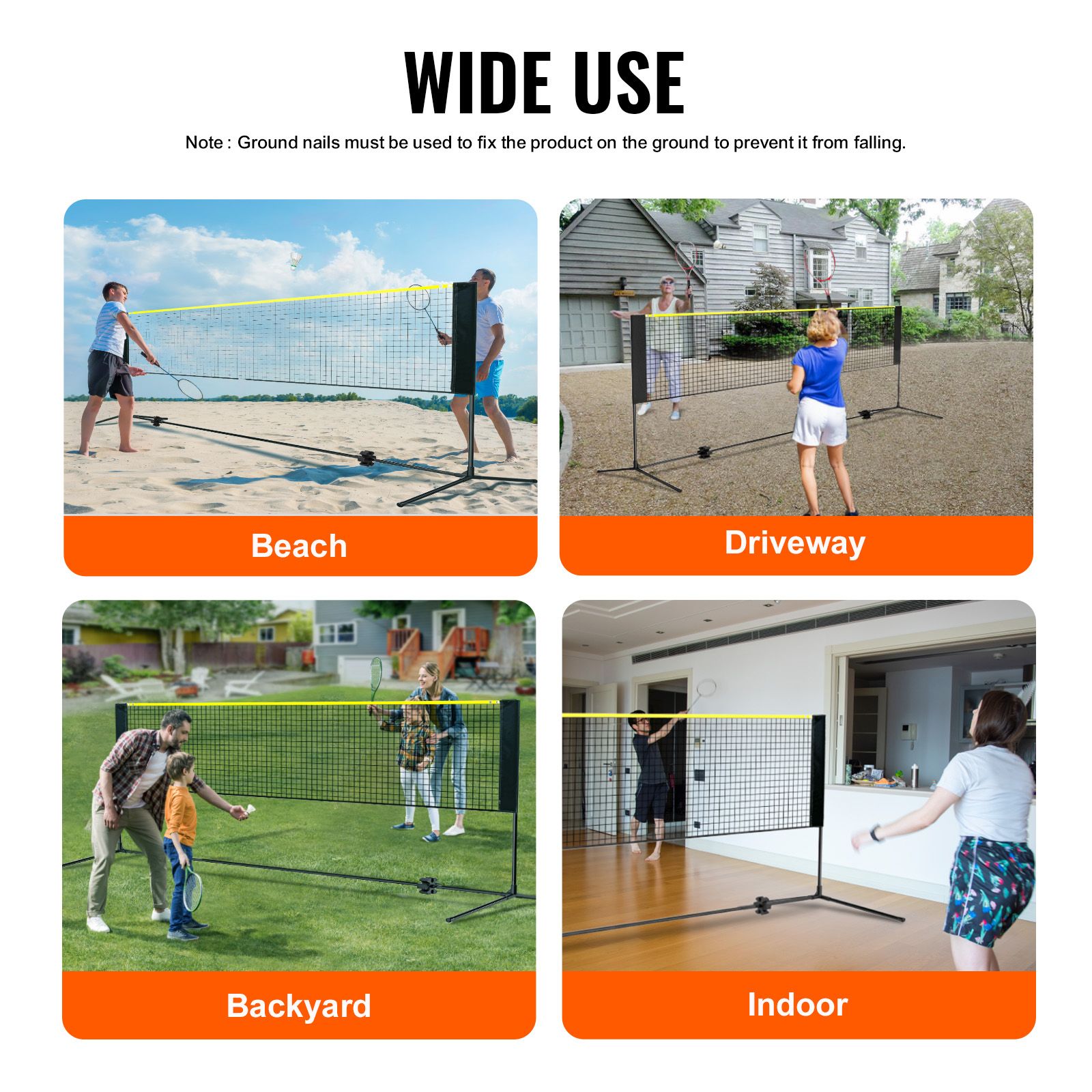 Rede de Badminton, Rede de Vol - Kids Outdoor Volleyball Net avaliação e preço