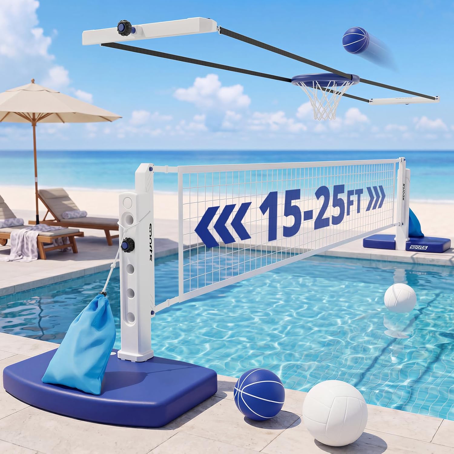 Conjunto Combinado de Voleibol - Kids Outdoor Volleyball Net avaliação e preço