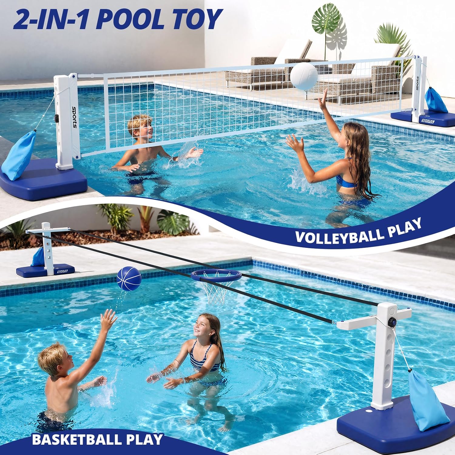 Conjunto Combinado de Voleibol - Kids Outdoor Volleyball Net avaliação e preço